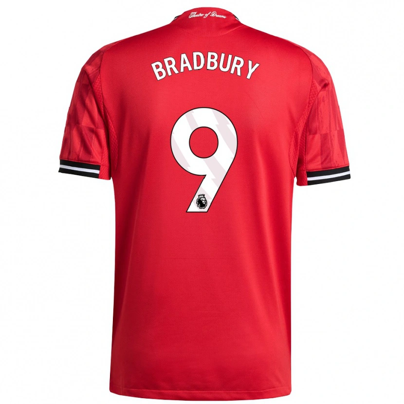 Danxen Hombre Camiseta Louie Bradbury #9 Rojo Negro Blanco 1ª Equipación 2025/26 La Camisa México