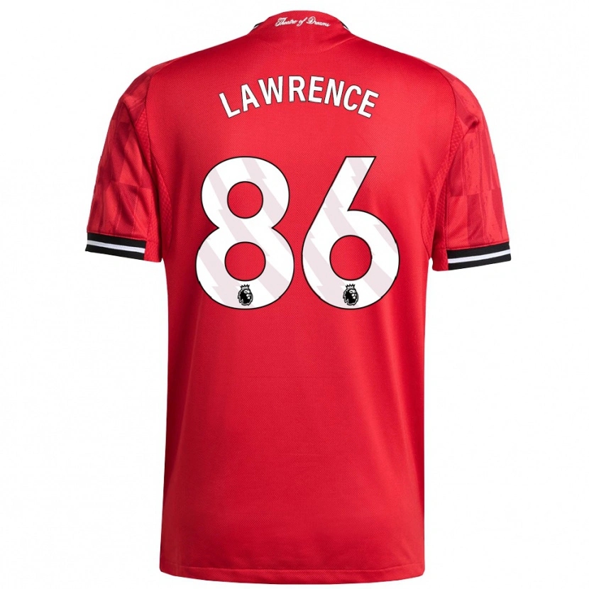 Danxen Hombre Camiseta Marcus Lawrence #86 Rojo Negro Blanco 1ª Equipación 2025/26 La Camisa México