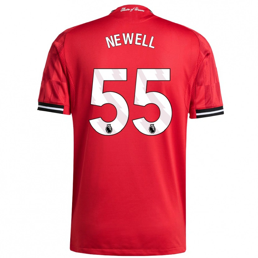 Danxen Hombre Camiseta Lucy Newell #55 Rojo Negro Blanco 1ª Equipación 2025/26 La Camisa México