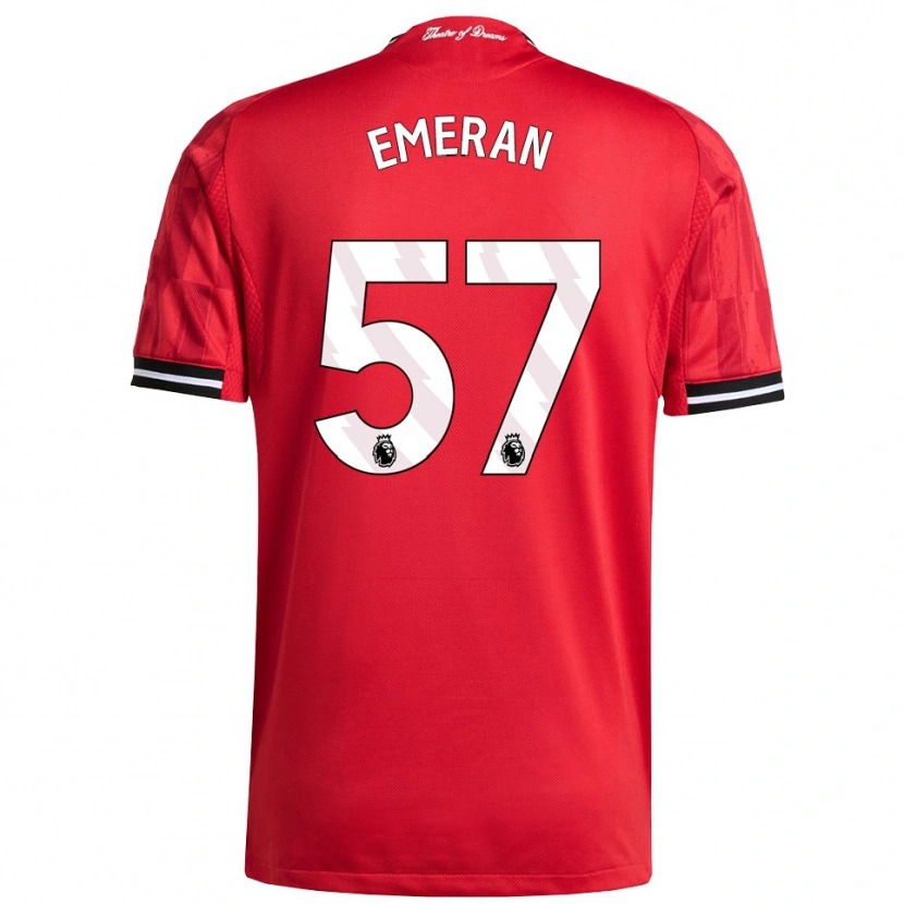 Danxen Hombre Camiseta Noam Emeran #57 Rojo Negro Blanco 1ª Equipación 2025/26 La Camisa México