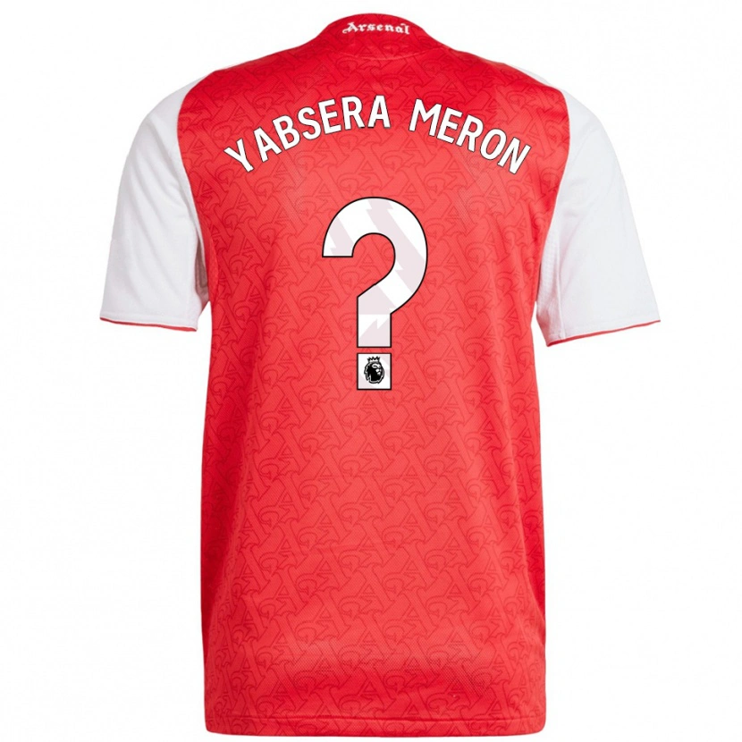 Danxen Hombre Camiseta Yabsera Meron #0 Rojo Blanco 1ª Equipación 2025/26 La Camisa México