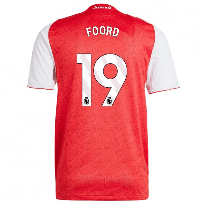 Danxen Hombre Camiseta Caitlin Foord #19 Rojo Blanco 1ª Equipación 2025/26 La Camisa México