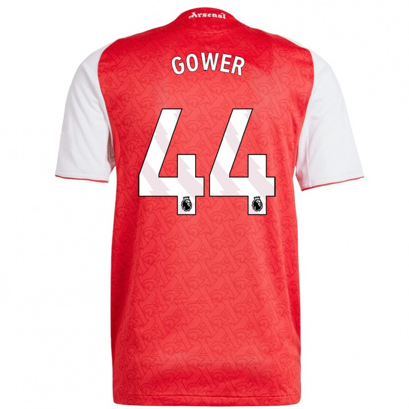 Danxen Hombre Camiseta Jimi Gower #44 Rojo Blanco 1ª Equipación 2025/26 La Camisa México