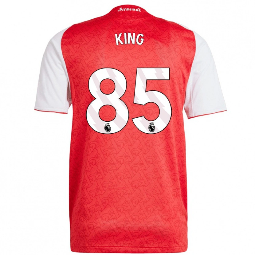 Danxen Hombre Camiseta Josiah King #85 Rojo Blanco 1ª Equipación 2025/26 La Camisa México