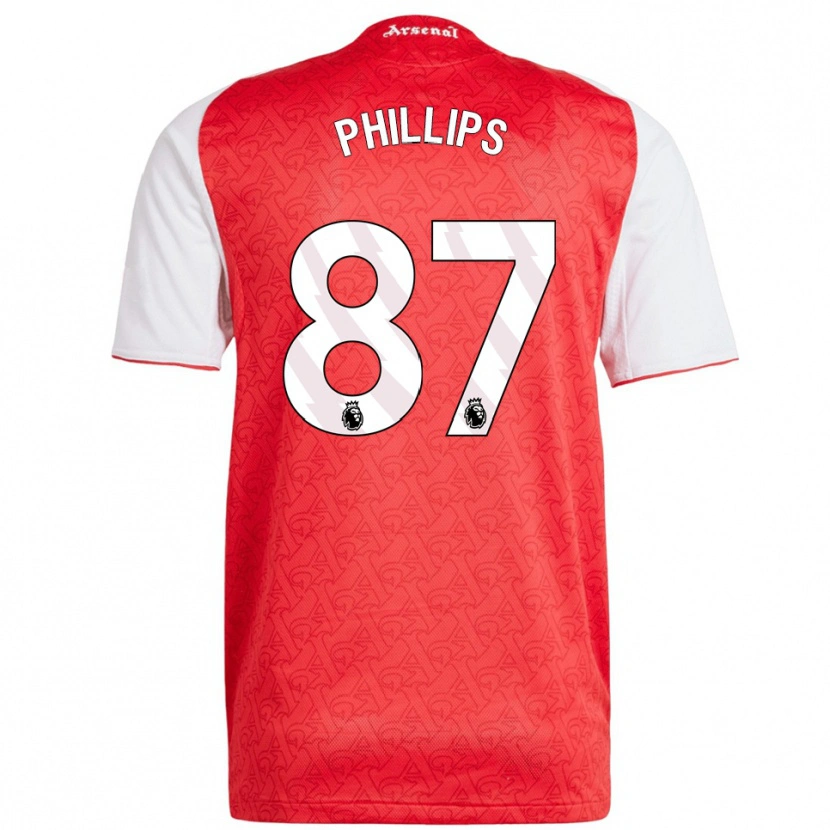 Danxen Hombre Camiseta Bowen Phillips #87 Rojo Blanco 1ª Equipación 2025/26 La Camisa México