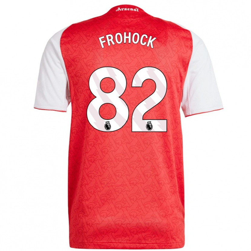 Danxen Hombre Camiseta Marley Frohock #82 Rojo Blanco 1ª Equipación 2025/26 La Camisa México