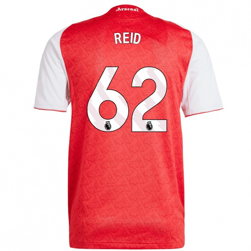 Danxen Hombre Camiseta Katie Reid #62 Rojo Blanco 1ª Equipación 2025/26 La Camisa México