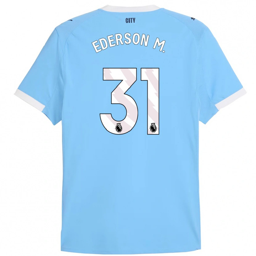 Danxen Hombre Camiseta Ederson #31 Celeste Blanco 1ª Equipación 2025/26 La Camisa México