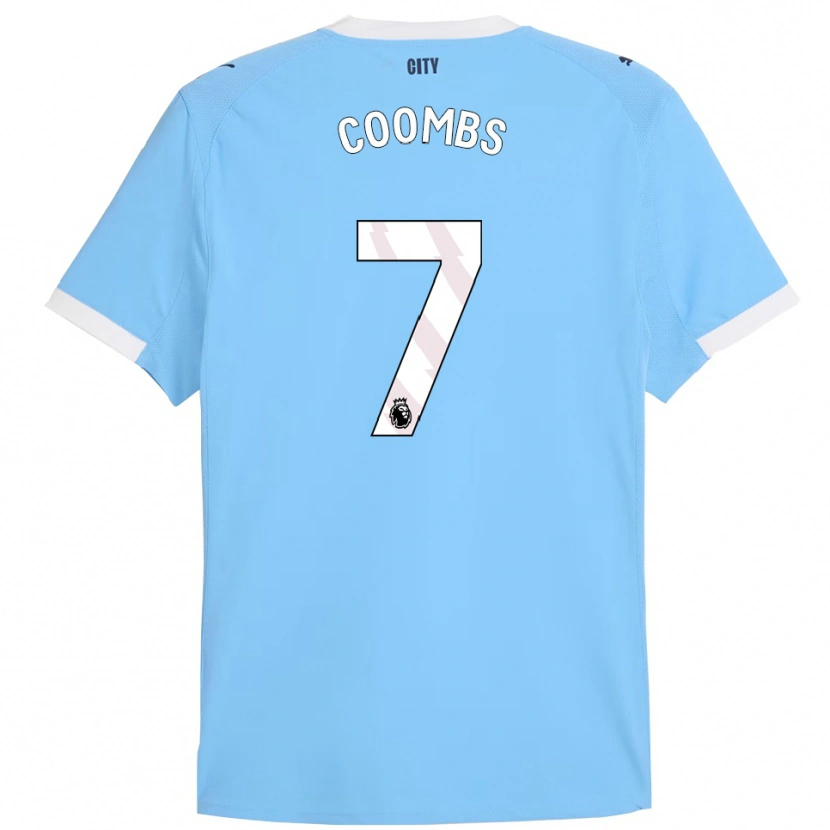 Danxen Hombre Camiseta Laura Coombs #7 Celeste Blanco 1ª Equipación 2025/26 La Camisa México