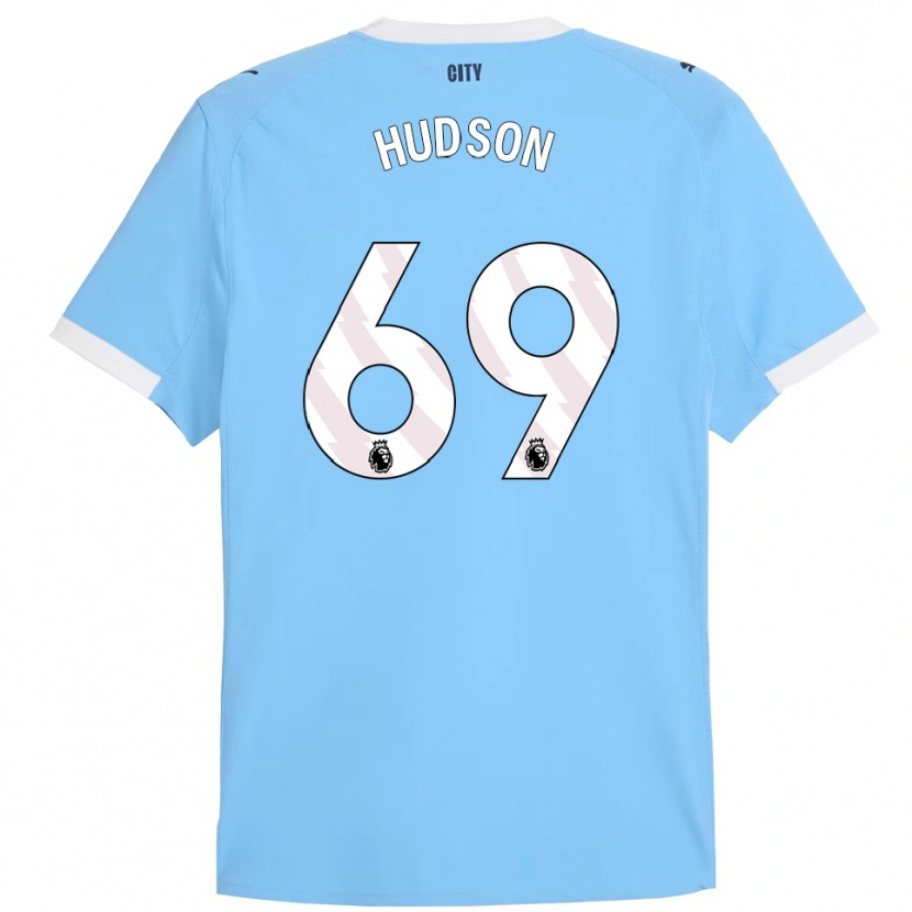 Danxen Hombre Camiseta Max Hudson #69 Celeste Blanco 1ª Equipación 2025/26 La Camisa México