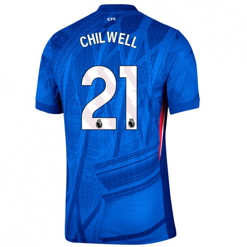 Danxen Hombre Camiseta Ben Chilwell #21 Azul Blanco 1ª Equipación 2025/26 La Camisa México