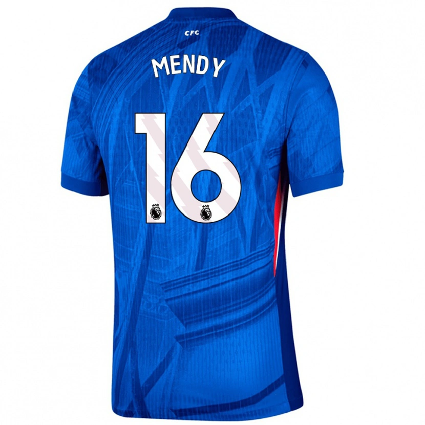 Danxen Hombre Camiseta Edouard Mendy #16 Azul Blanco 1ª Equipación 2025/26 La Camisa México