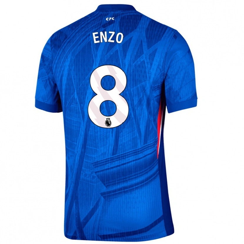 Danxen Hombre Camiseta Enzo Fernández #8 Azul Blanco 1ª Equipación 2025/26 La Camisa México