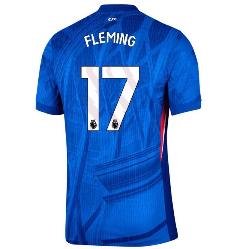 Danxen Hombre Camiseta Jessie Fleming #17 Azul Blanco 1ª Equipación 2025/26 La Camisa México