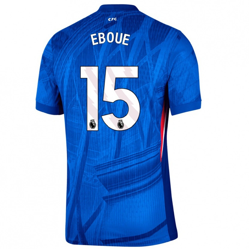 Danxen Hombre Camiseta Mathis Eboué #15 Azul Blanco 1ª Equipación 2025/26 La Camisa México