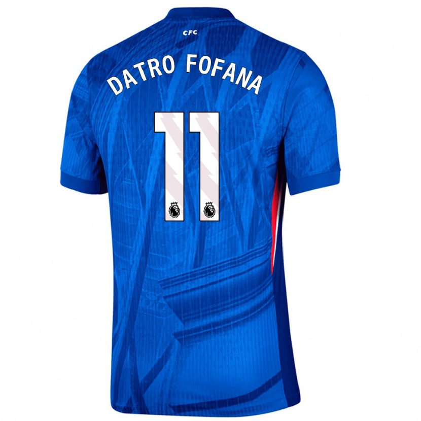 Danxen Hombre Camiseta David Datro Fofana #11 Azul Blanco 1ª Equipación 2025/26 La Camisa México