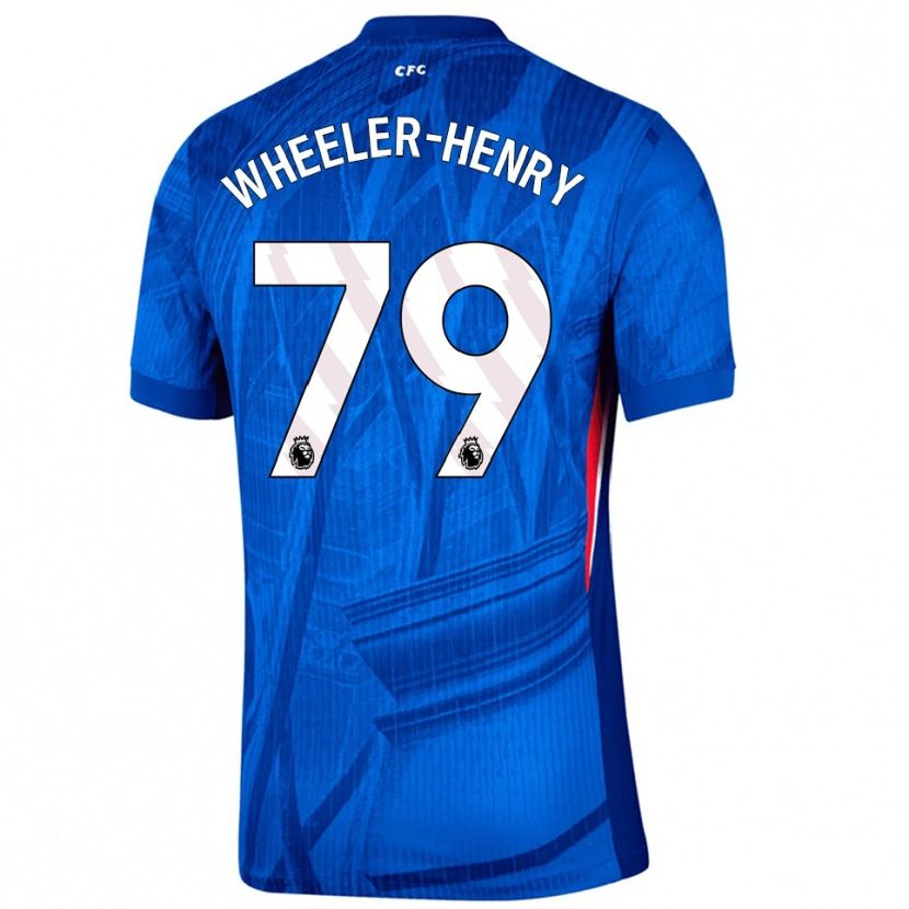Danxen Hombre Camiseta Joseph Wheeler-Henry #79 Azul Blanco 1ª Equipación 2025/26 La Camisa México