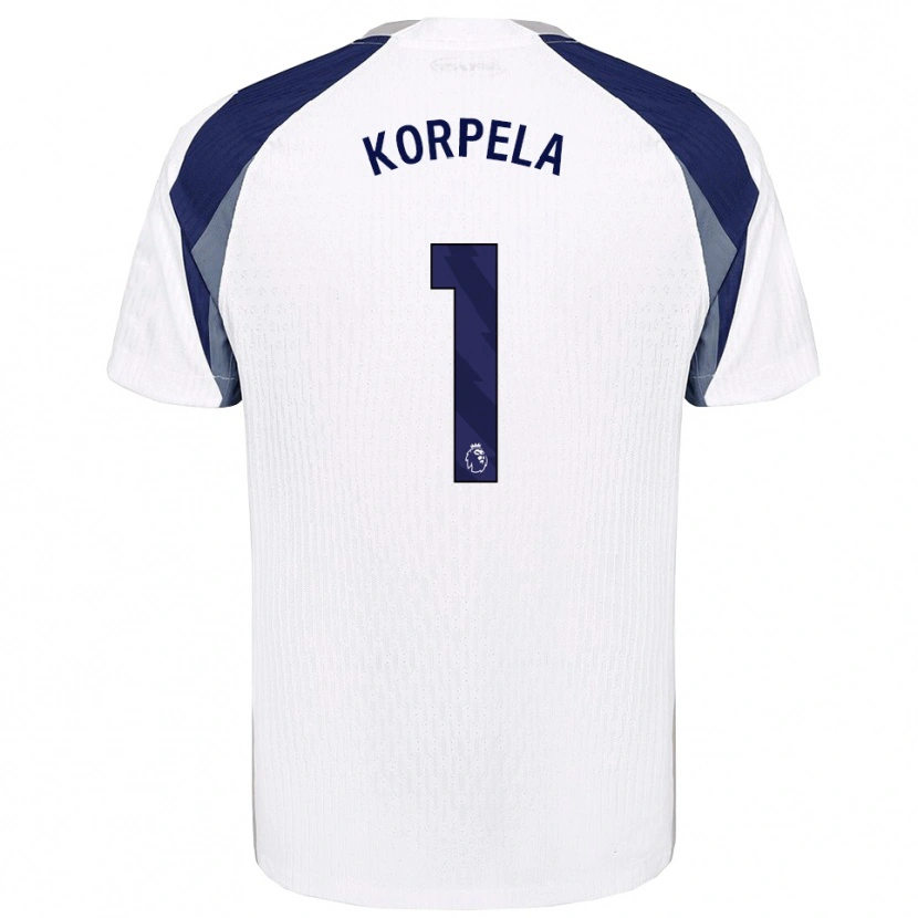 Danxen Hombre Camiseta Tinja-Riikka Korpela #1 Blanco Marino 1ª Equipación 2025/26 La Camisa México