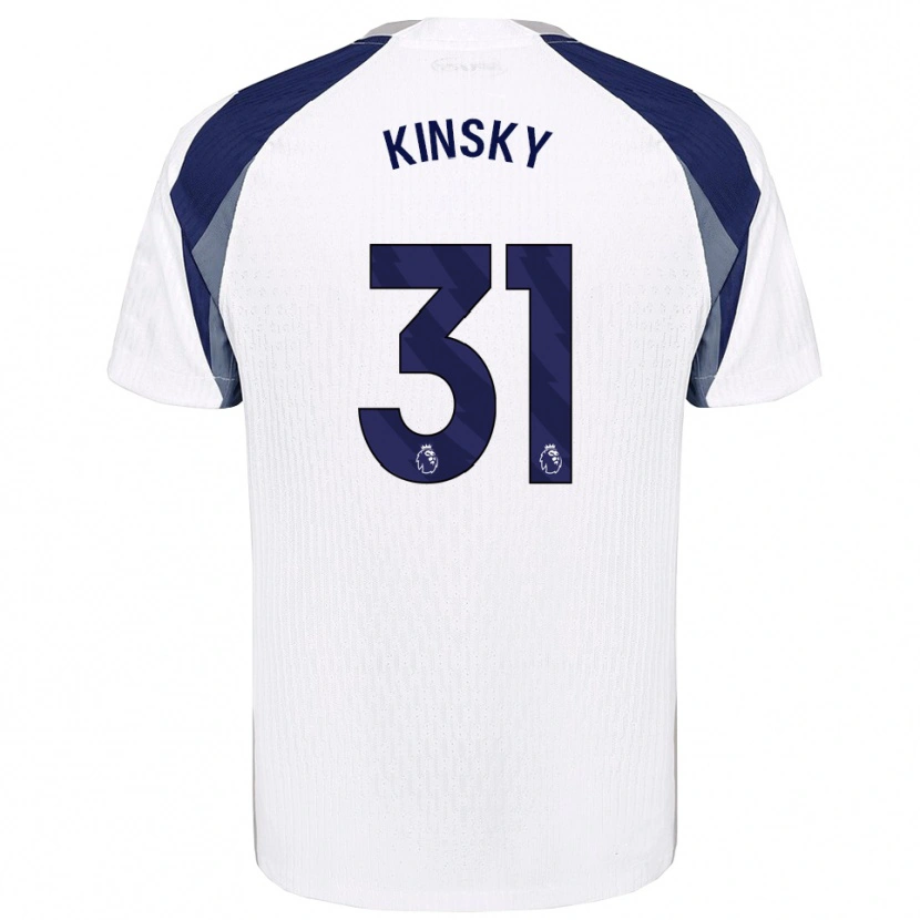 Danxen Hombre Camiseta Antonín Kinský #31 Blanco Marino 1ª Equipación 2025/26 La Camisa México