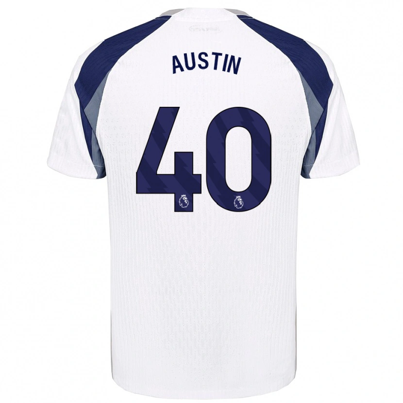 Danxen Hombre Camiseta Brandon Austin #40 Blanco Marino 1ª Equipación 2025/26 La Camisa México