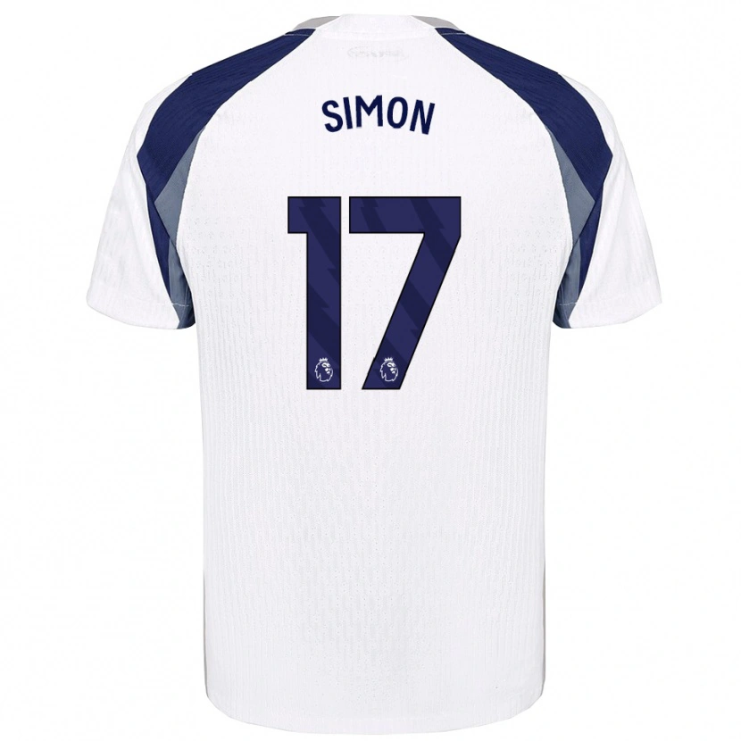 Danxen Hombre Camiseta Kyah Simon #17 Blanco Marino 1ª Equipación 2025/26 La Camisa México