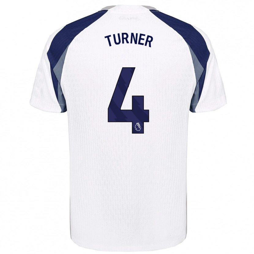 Danxen Hombre Camiseta Amy Turner #4 Blanco Marino 1ª Equipación 2025/26 La Camisa México