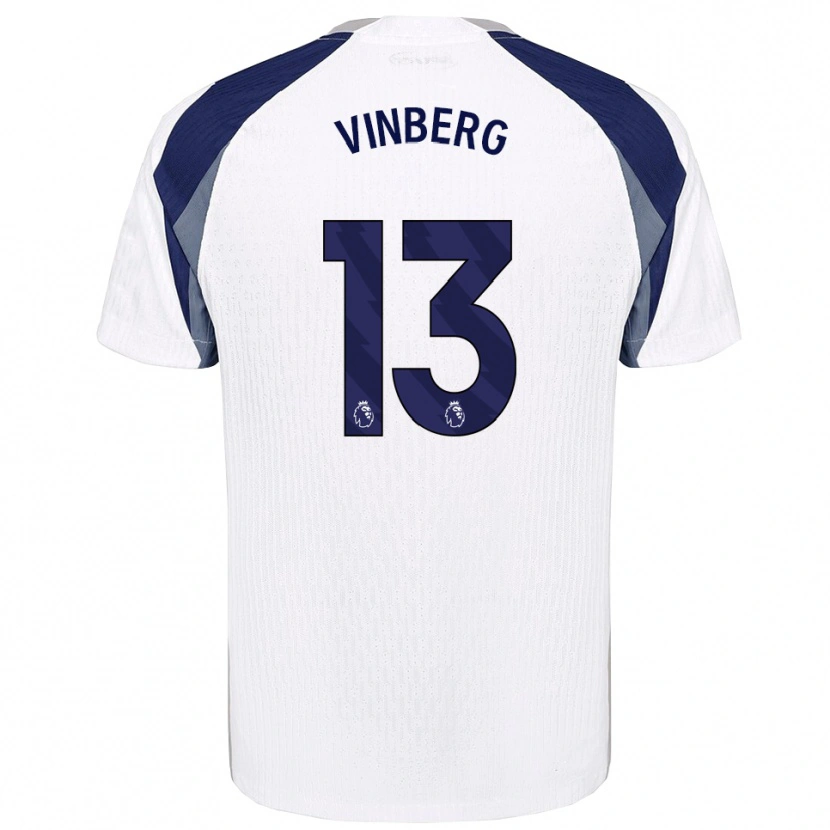 Danxen Hombre Camiseta Matilda Vinberg #13 Blanco Marino 1ª Equipación 2025/26 La Camisa México
