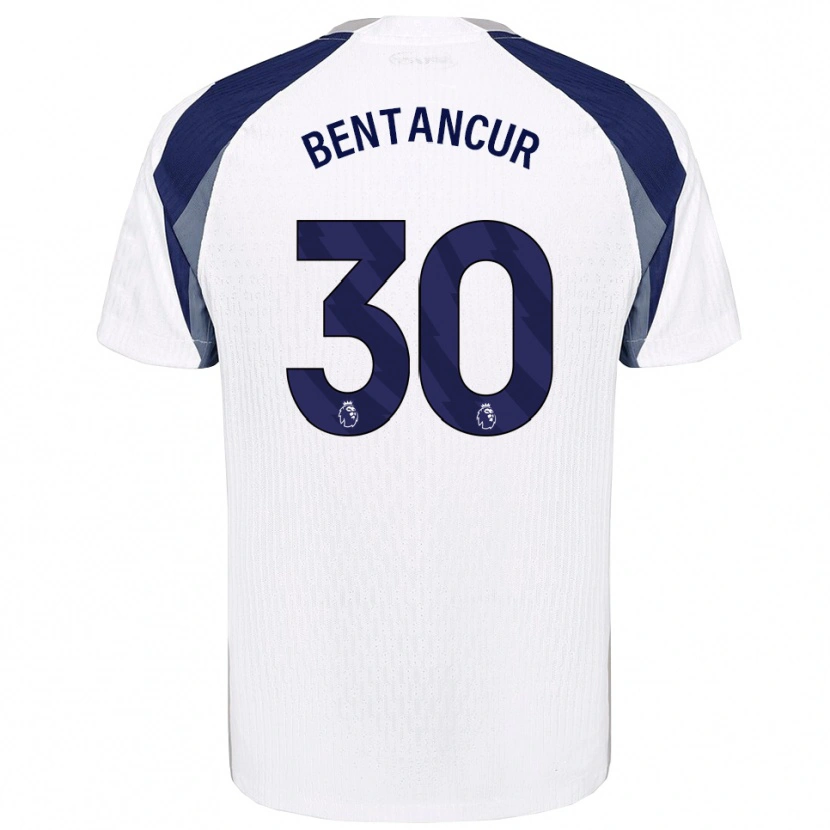 Danxen Hombre Camiseta Rodrigo Bentancur #30 Blanco Marino 1ª Equipación 2025/26 La Camisa México