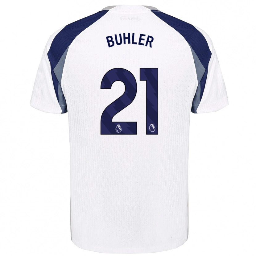 Danxen Hombre Camiseta Luana Bühler #21 Blanco Marino 1ª Equipación 2025/26 La Camisa México