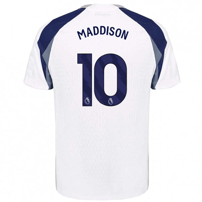 Danxen Hombre Camiseta James Maddison #10 Blanco Marino 1ª Equipación 2025/26 La Camisa México