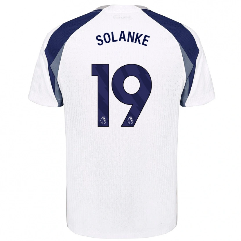 Danxen Hombre Camiseta Dominic Solanke #19 Blanco Marino 1ª Equipación 2025/26 La Camisa México