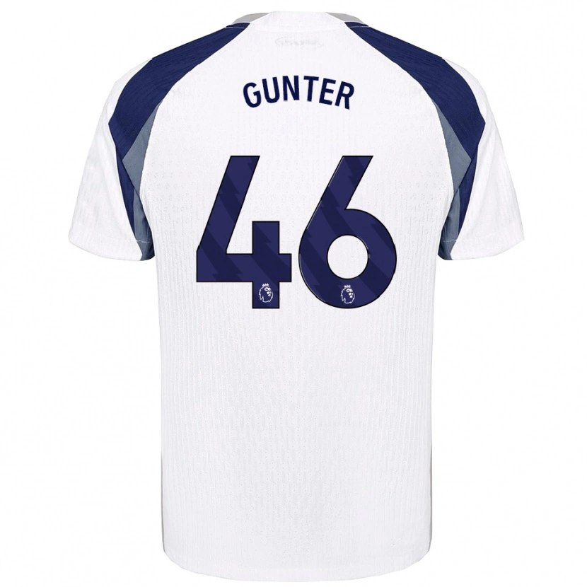 Danxen Hombre Camiseta Luca Gunter #46 Blanco Marino 1ª Equipación 2025/26 La Camisa México