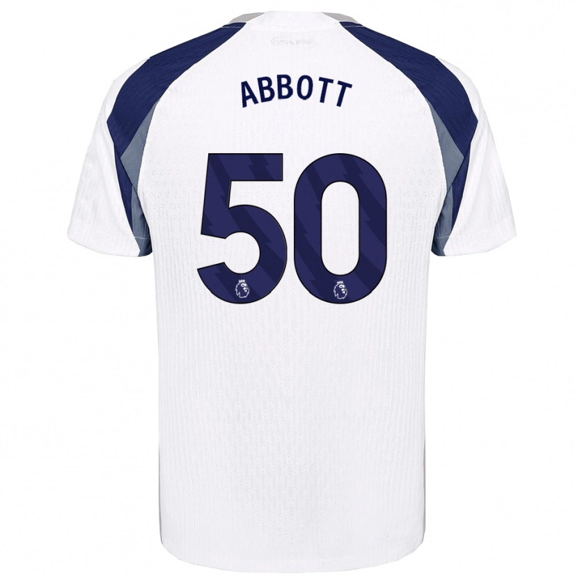 Danxen Hombre Camiseta George Abbott #50 Blanco Marino 1ª Equipación 2025/26 La Camisa México