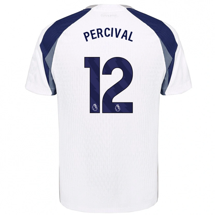Danxen Hombre Camiseta Ria Percival #12 Blanco Marino 1ª Equipación 2025/26 La Camisa México