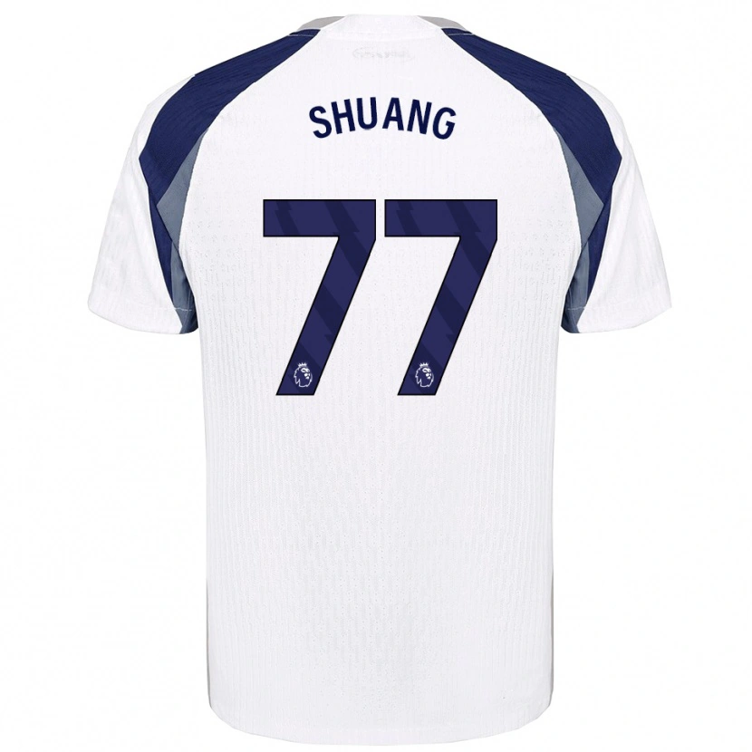 Danxen Hombre Camiseta Wang Shuang #77 Blanco Marino 1ª Equipación 2025/26 La Camisa México