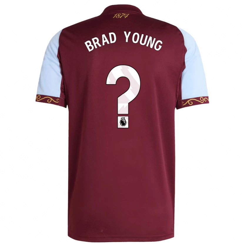Danxen Hombre Camiseta Brad Young #0 Borgoña Celeste 1ª Equipación 2025/26 La Camisa México