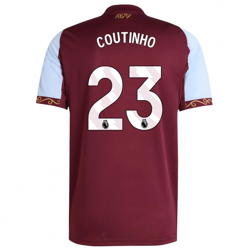 Danxen Hombre Camiseta Philippe Coutinho #23 Borgoña Celeste 1ª Equipación 2025/26 La Camisa México