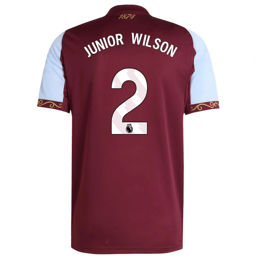 Danxen Hombre Camiseta Junior Wilson #2 Borgoña Celeste 1ª Equipación 2025/26 La Camisa México