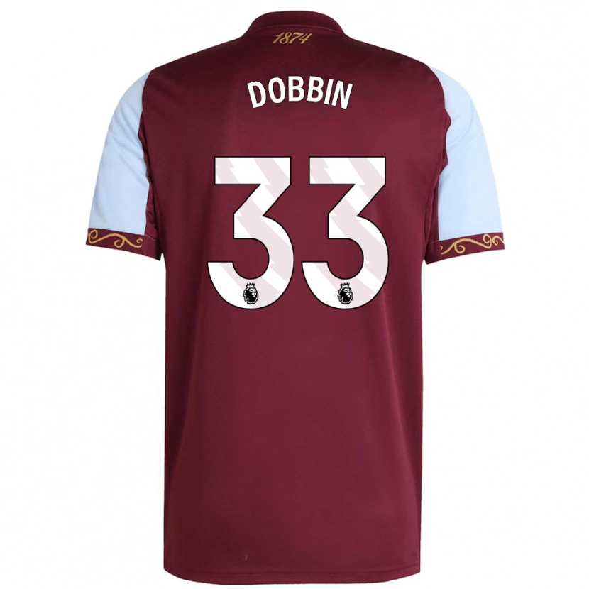 Danxen Hombre Camiseta Lewis Dobbin #33 Borgoña Celeste 1ª Equipación 2025/26 La Camisa México