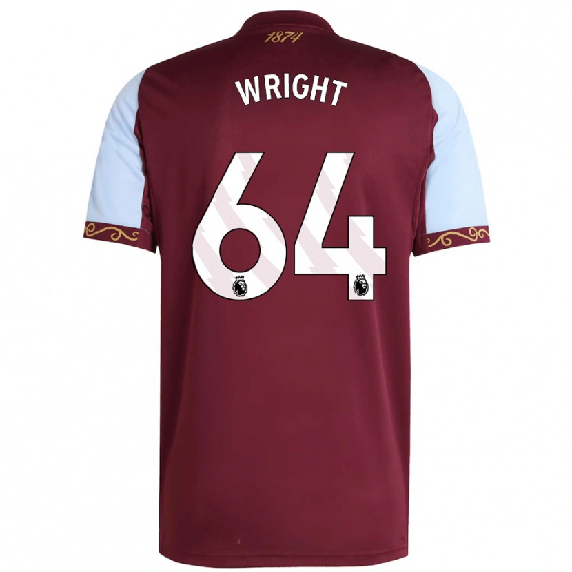 Danxen Hombre Camiseta James Wright #64 Borgoña Celeste 1ª Equipación 2025/26 La Camisa México