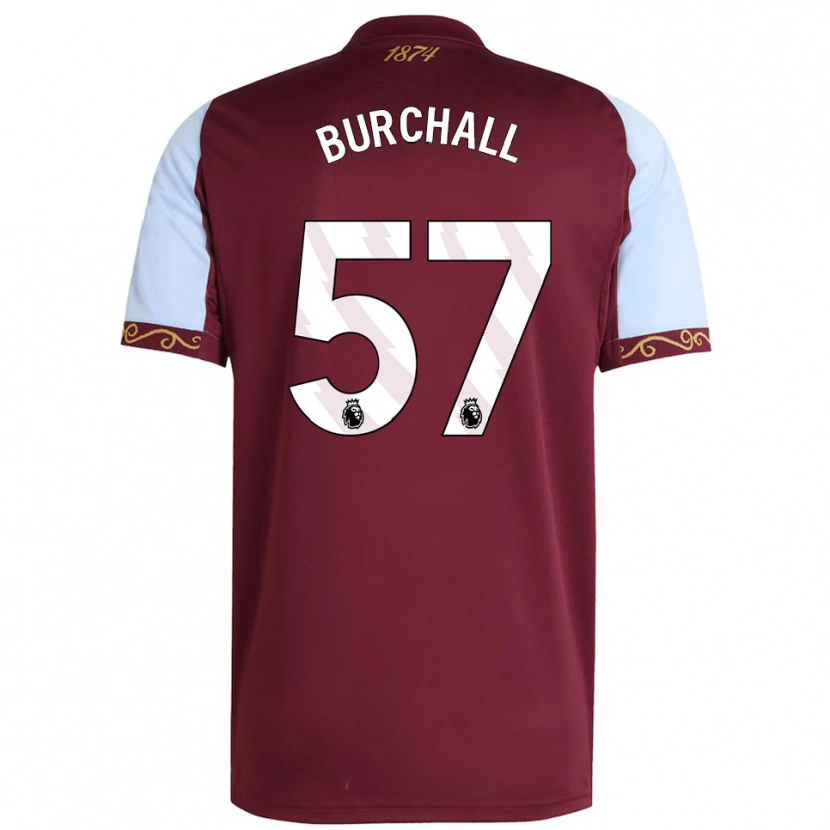Danxen Hombre Camiseta Ajani Burchall #57 Borgoña Celeste 1ª Equipación 2025/26 La Camisa México