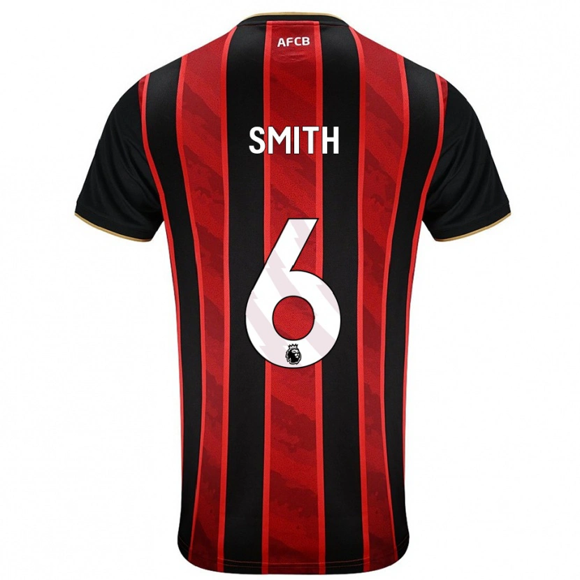 Danxen Hombre Camiseta Maisy Smith #6 Rojo Negro 1ª Equipación 2025/26 La Camisa México