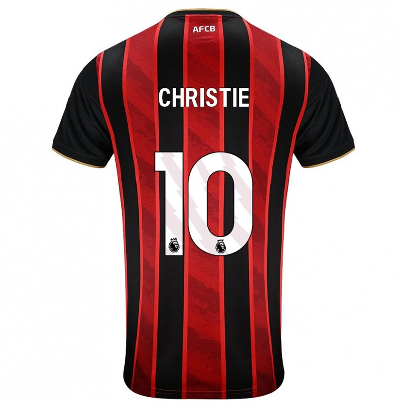 Danxen Hombre Camiseta Ryan Christie #10 Rojo Negro 1ª Equipación 2025/26 La Camisa México
