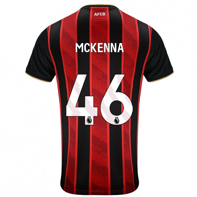 Danxen Hombre Camiseta Callan Mckenna #46 Rojo Negro 1ª Equipación 2025/26 La Camisa México