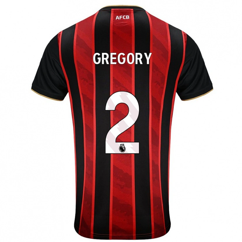 Danxen Hombre Camiseta Karlos Gregory #2 Rojo Negro 1ª Equipación 2025/26 La Camisa México