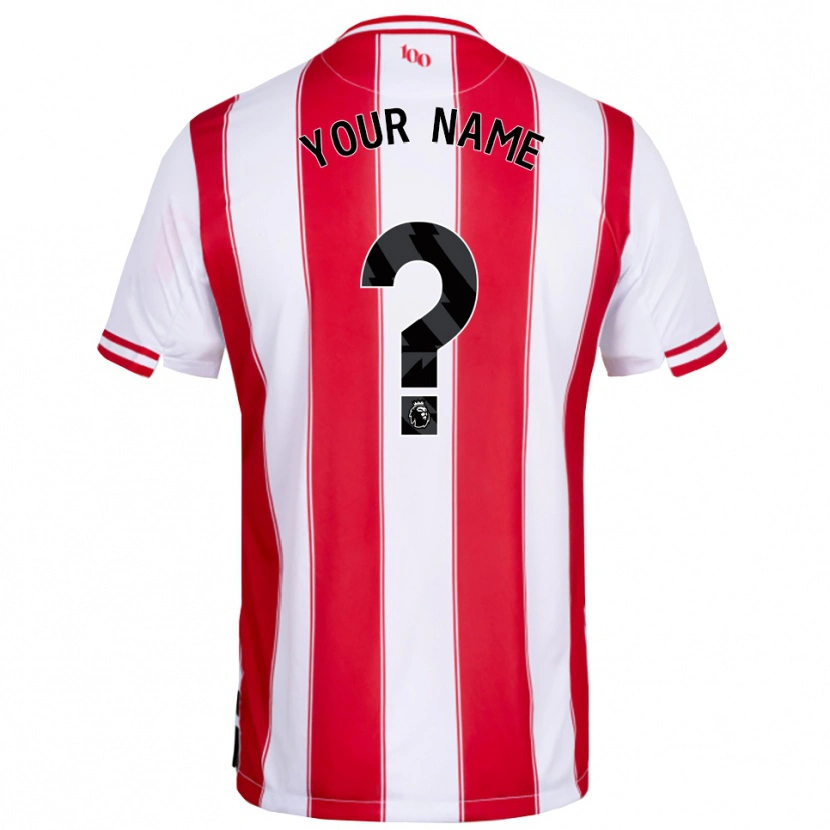 Danxen Hombre Camiseta Su Nombre #0 Rojo Blanco 1ª Equipación 2025/26 La Camisa México