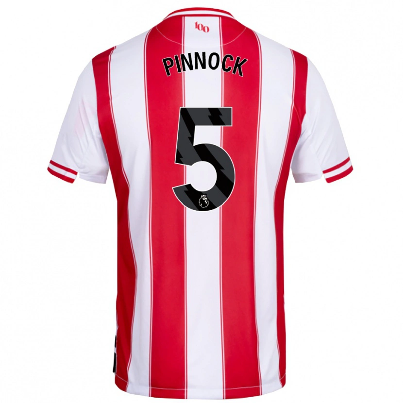 Danxen Hombre Camiseta Ethan Pinnock #5 Rojo Blanco 1ª Equipación 2025/26 La Camisa México