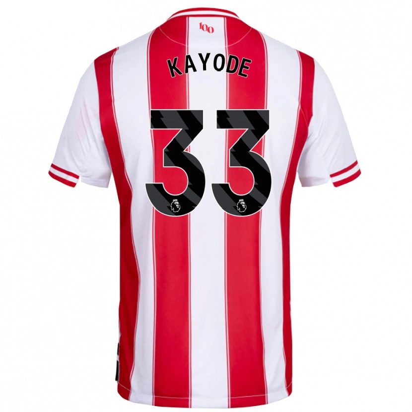 Danxen Hombre Camiseta Michael Kayode #33 Rojo Blanco 1ª Equipación 2025/26 La Camisa México