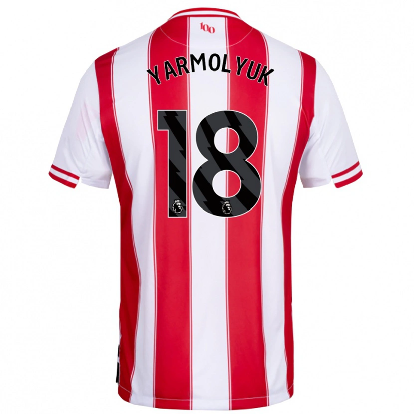 Danxen Hombre Camiseta Yegor Yarmolyuk #18 Rojo Blanco 1ª Equipación 2025/26 La Camisa México