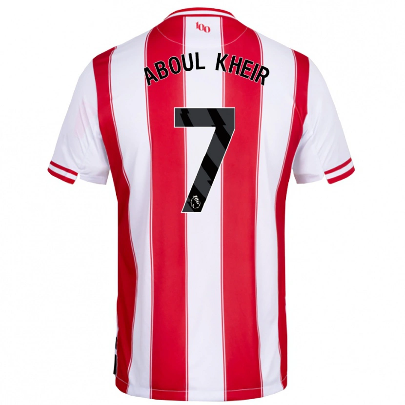 Danxen Hombre Camiseta Nour Aboul Kheir #7 Rojo Blanco 1ª Equipación 2025/26 La Camisa México